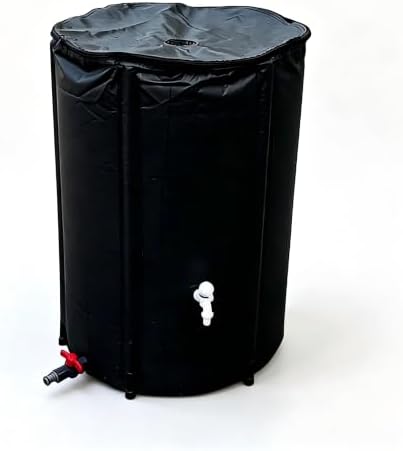 Collapsible Rain Barrel, Outdoor Rainwater Collection Storage Container (13.21, Gallons) by Unknown