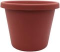 The HC Companies Classic Round Plastic Plant Pot w/Rolled Rim - Lightweight & UV Resistant Flower Pot for Herbs & More - Outdoor & Indoor Plant Pots w/Drainage (14 inch Clay, Pack of 1) by TheHCCompanies