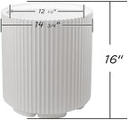 Kozyard Double-Layer Round Planter 16"H Plant Pots for Indoor Outdoor Porch - Image 2