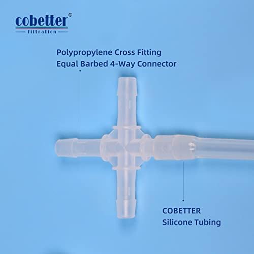 10pcs 1/2" Barbed Cross Connectors Fittings, Polypropylene, Autoclavable - Image 6