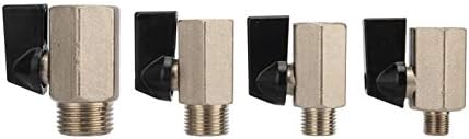 Hose Connector Adapter Garden Irrigation Regulates And Controls Air, Oil And Water 1/8" 1/4" 3/8" 1/2" BSP Male To Female Brass Ball Valve (Color : Gold) - Image 7