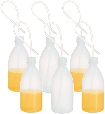 ULAB 6pcs of Vol.500ml (16oz) Wash Bottle, Narrow Mouth Squeeze Bottles, LDPE material, with Long Dispensing Tube, UWB1026 by ULABScientificInstrumentsCoLtd
