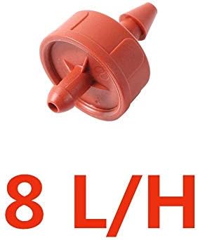 Gardening Irrigation Dripper Pressure Compensate Emitter Garden Drip Compensation Regulator Greenhouse Agriculture Steady Flow Watering Dripper 2L 4L 8L 50Pcs (Color : 8L/H) - Image 2