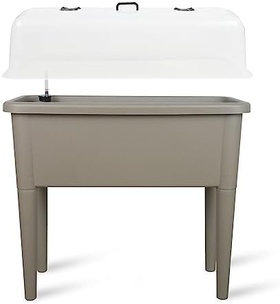 Dexceder 13.2 Gallon Self Watering Raised Garden Bed (Light Brown) by Dexceder