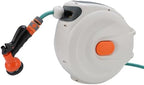 Jiawu Garden Hose Reel, Auto Rewind Retractable System Any Length Lock Water Hose Reel, Pressure Washer with High Pressure Sprayer for Car Washing Garden Cleaning (20m) - Image 4