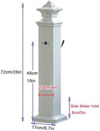 Freestanding Garden Water Column Anti Freeze Outdoor Faucet Post with Brass Tap and Hose Holder Stand with Side Water Inlet(114cm/45in) - Image 2