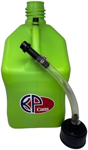 5.5 Gallon Square Utility Jug 1 Pack with 15" Clear Dispensing Hose Kit & Dual-Purpose Cap | BPA-Free Heavy-Duty Multi-Use Container for Water Storage, Automotive Fluids & Outdoor Applications by KOOLPRODUCTS