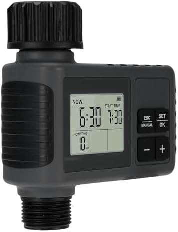 Asixxsix Sprinkler Timer, Smart Programmable Water Timer for Garden Hose with Rain Delay, Manual Mode and Design, Digital Irrigation Controller for Outdoor Yard, Lawn and - Image 2
