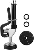 Black and Brushed Nickel Pre Rinse Sprayer with 7/8"-20UNEF Handle Grip Assembly, 1.42 GPM High Pressure Pull Down Spray Head, Handheld Dish Sprayer Nozzle Replacement Part for Commercial Sink Faucet by IVIGA