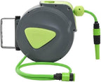 Automatic Retractable Water Hose Reel, 32.8ft Garden Hose with 3.3ft Inlet Hose, Wall Mounted Reel with Spray Nozzle and Auto Winding System for Gardening, Watering, and Cleaning - Image 2