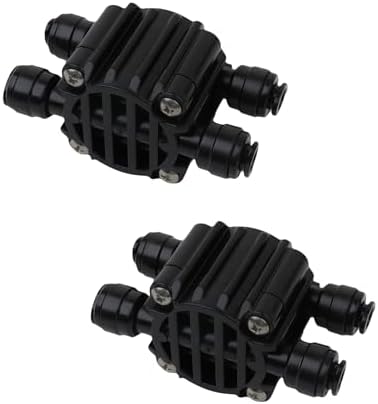 Neo-Pure 1/4" Automatic Shut-Off Valve with Quick-Connect Fittings for Reverse Osmosis Systems, RO Water Filtration, Easy Installation, Durable Black Finish - 2 Pack by neo