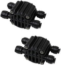 Neo-Pure 1/4" Automatic Shut-Off Valve with Quick-Connect Fittings for Reverse Osmosis Systems, RO Water Filtration, Easy Installation, Durable Black Finish - 2 Pack by neo