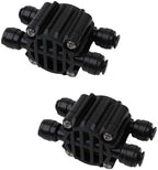 Neo-Pure 1/4" Automatic Shut-Off Valve with Quick-Connect Fittings for Reverse Osmosis Systems, RO Water Filtration, Easy Installation, Durable Black Finish - 2 Pack by neo