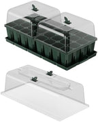 Vego garden Germination Bundle, 8Packs Jumbo Seedling Trays with Seedling Tray Lids and 10" x 20" Bottom Watering Trays Plus Seedling Humidily Dome by Unknown