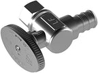 Hourleey 10 Pack Angle Stop Valve, Water Shut Off Valve 1/2" PEX x 3/8" OD Compression, Quarter Turn Chrome Plated Brass Valve - Image 5