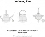 1 Gallon Plastic Watering Can with Long Spout & Dual Handles for Indoor Plants, Hanging Baskets - White, Yellow, Green, Gray - Image 7