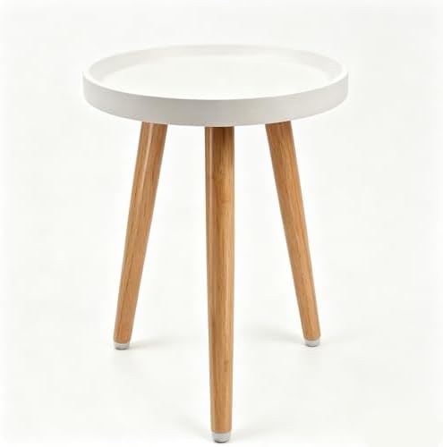 KGPLOME White Plant Stands Indoor with Raised Design and Heavy Wood Leg by KGPLOME