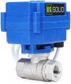 U.S. Solid 1/4 in Motorized Ball Valve, NSF Certified 304 Stainless Steel Electric Valve, Normally Closed, 9-24V AC/DC, 2-Wire Auto Return, Full Port - Image 6