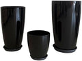 24/21/11 Inch Tall Planter Pots Garden Plastic Planters - Set of 3 for Indoor & Outdoor Use - Decorative Lightweight Flower Pots by MinCHI257