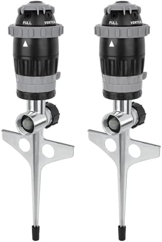 [2 Pack] RESTMO Gear Drive Sprinkler with Metal T-Spike Base,Gray by Restmo