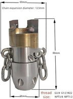 40L High Pressure Rope Chain Rotating Jetting Nozzle for Sewer - Image 5