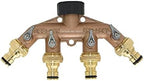 Hose Connector Adapter Garden Water Pipe With 3/4" Thread 4-way Diverter Brass Garden Faucet Diverter Four Valve Group Irrigation Valve Quick Connector 1pcs (Color : A) - Image 7