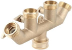 Aramox Brass 4-Way Garden Hose Splitter with G3/4 Thread and Ball Valve - Image 7