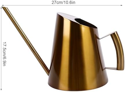 Stainless Steel Watering Can, Vintage Nordic Long Spout Water Can for Succulent Bonsai Garden Flower, 1.5L Capacity Gold, Indoor Plants Watering Pot with Fine Workmanship - Image 6