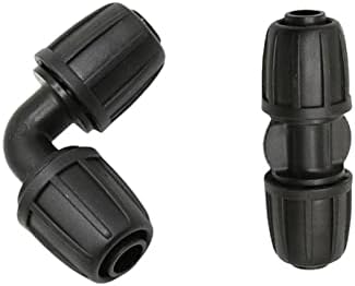Xiaochen Garden Plumbing Hose Adapter 16 Mm Pe Hose Elbow Straight Barb Connector with Lock Nut 1/2" Hose 2-Way Garden Irrigation Drip Irrigation Accessories 20 Pieces (Color : Silver) - Image 4