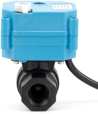 U.S. Solid 1/2” PPE Motorized Ball Valve with US Plug - Plastic Electrical Ball Valve, 2 Wire Auto Return, AC 110~230V, Normally Closed - Image 3