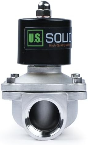 U.S. Solid 1" 24V AC Stainless Steel Electric Solenoid Valve N.C. Air Water Fuel VITON - Image 7