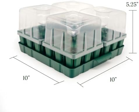 Vego garden Seedling Suite Products, 4 Pack Standard Seedling Trays with Seedling Tray Lids and 10" x 10" Bottom Watering Trays - Image 3
