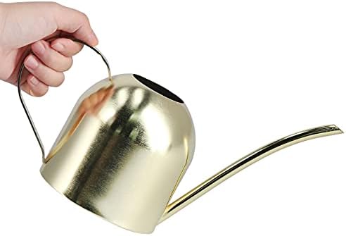 Watering Can Indoor Vintage Stainless Steel Large Capacity 1000ml Watering Kettle Pot Gold for Indoor Gardening and Family Patio Gardening - Image 5