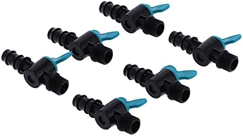 Jeffergarden Irrigation Valve Plastic Ball Switch Valve with 1 2in Male Thread and 20mm Hose Barb for Drip Irrigation, Adjustable Water Shut Off, Locking Connector for Garden Greenhouse Lawn - Image 3