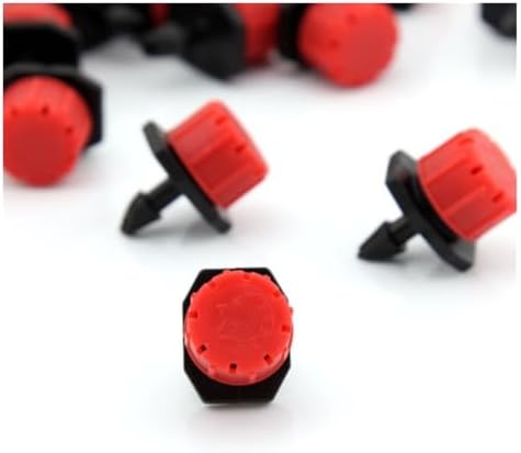 Adjustable Irrigation Drippers 100pcs/bag Adjustable Irrigation Drippers Sprinklers 1/4'' Emitter Dripper Drip Micro Spray Rotating Nozzle for Watering System - Image 6