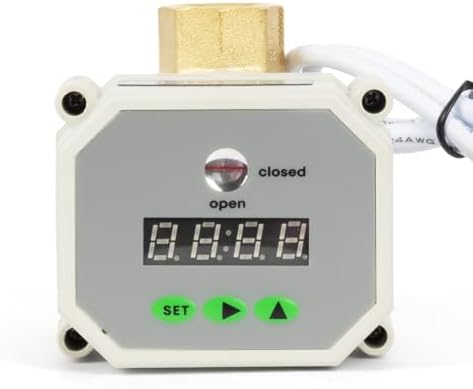 U.S. Solid 1/2 in Motorized Ball Valve with Programmable Auto On-Off Cycle Timer, 2-Way Brass Electric Actuator, 00:00:00-99:59:59 Timing, IP67, AC/DC 9-24 V, NPT, for Water and Air - Image 6