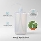 Squeeze Watering Bottle with Long Curved Spout for Indoor Plants, Succulents & Bonsai - Durable PP Plastic - Image 4
