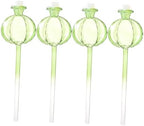 Cactus Shape Glass Watering Globe, 4pcs Automatic Plant Watering Stakes by IWOWHERO