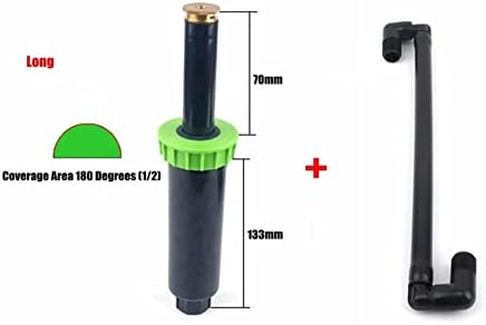 Hose Connector Adapter 10 Pieces/batch 1/2 Inch 90-360 Degree Adjustable Plastic Pop-up Sprinkler Head Swing Joint Agricultural Greenhouse Garden Irrigation (Color : Long 180 Degrees) - Image 2