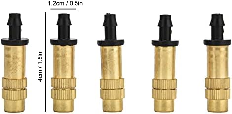 100PCS Single Hook Copper Atomizing Nozzle Mister Nozzles Drip Irrigation,for 4/7 Hose or Transfer to 8/11 Tube,Stable Spraying,360 Full Circle Spraying - Image 6