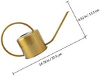 Watering Can Stainless Steel with Long Spout and Handle 1300ml - Image 2
