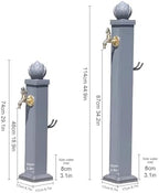 Aluminum Vertical Garden Water Column, Freestanding Outdoor Faucets, Garden Hose Holder, Water Hydrant (for Car Washing and Watering)(114 cm/44.9in) - Image 6
