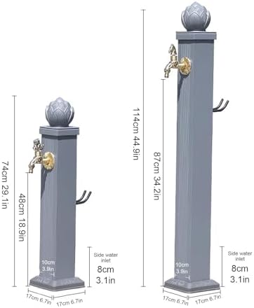 Aluminum Vertical Garden Water Column, Freestanding Outdoor Faucets, Garden Hose Holder, Water Hydrant (for Car Washing and Watering)(114 cm/44.9in) - Image 6