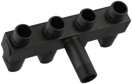 Brass Garden Hose Splitter 4 Outlet - Leak for proof Water Distributor with Flow Control Valves - Outdoor Faucet Manifold for Lawn Watering - 3/4 Inch Connection Black(Black) - Image 5