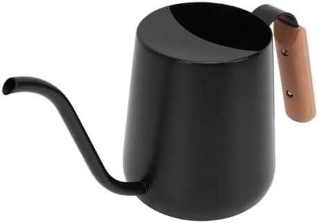 Stainless Steel Watering Can with Long Spout Beech Wood Handle 1000ml for Indoor Plants s Garden (Black) - Image 4