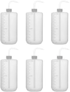 stonylab Chemical Wash Bottle, 6-Pack Plastic Safety Lab Squeeze Wash Bottle, LDPE with Narrow Mouth, 1000 ml / 6 Bottle by StonyLabScientific