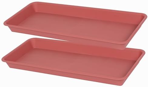 VUWEZ Rectangle Plant Tray, Plant Drip Tray, Plant Pot Saucers, Plant Germination Trays, Plant Saucers by VUWEZ