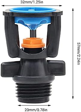 1/2" External Thread Rotating Sprinklers Mini Wobbler Irrigation Water Spray Sprinkler Farm 360 Degree Rotary Watering Nozzles (Size : 2 pcs) () - Image 6