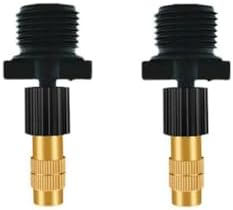 Adjustable Flow Brass Spray Nozzle + Connector Drip Irrigation Nozzle Outdoor Botanical Garden Courtyard Greenhouse Cooling Spray System 50pc Copper Nozzle +4 Points External Thread by Unknown
