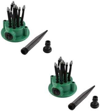 12 Nozzle Garden Sprinkler for Irregular Areas, Adjustable Multi-Head Irrigation Tool with 3-Stream Tips, Water-Saving Sprayer for Patio Set (green02) by Unknown